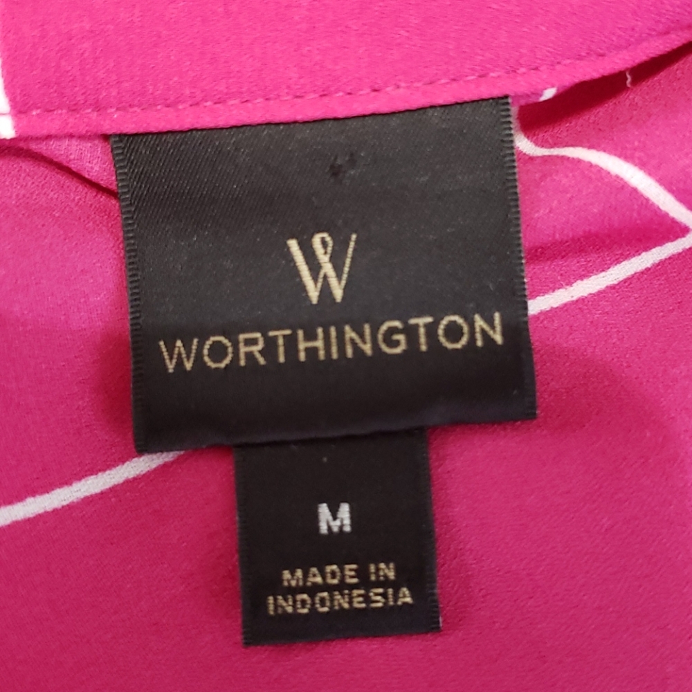Worthington Pink Plaid Blouse - Picture 9 of 10